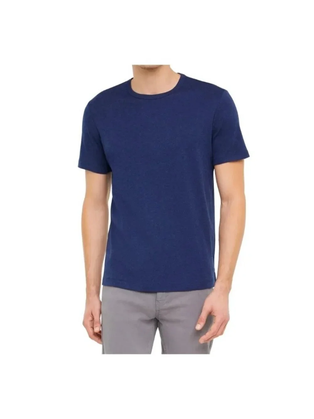 NWT Banana Republic Men's M Blue Luxe Touch Tee Short Sleeve Crewneck